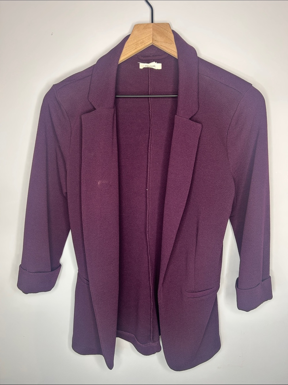 Maurices Plum Open-Front Blazer Jacket